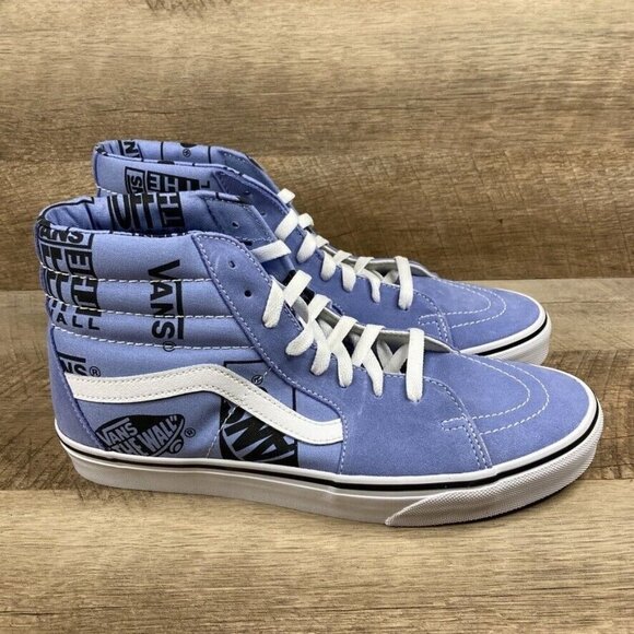 VANS Sk8-Hi Logo Mix Lavender Luster Shoes Sneakers Mens 10 Womens 11.5 NEW - Picture 2 of 9